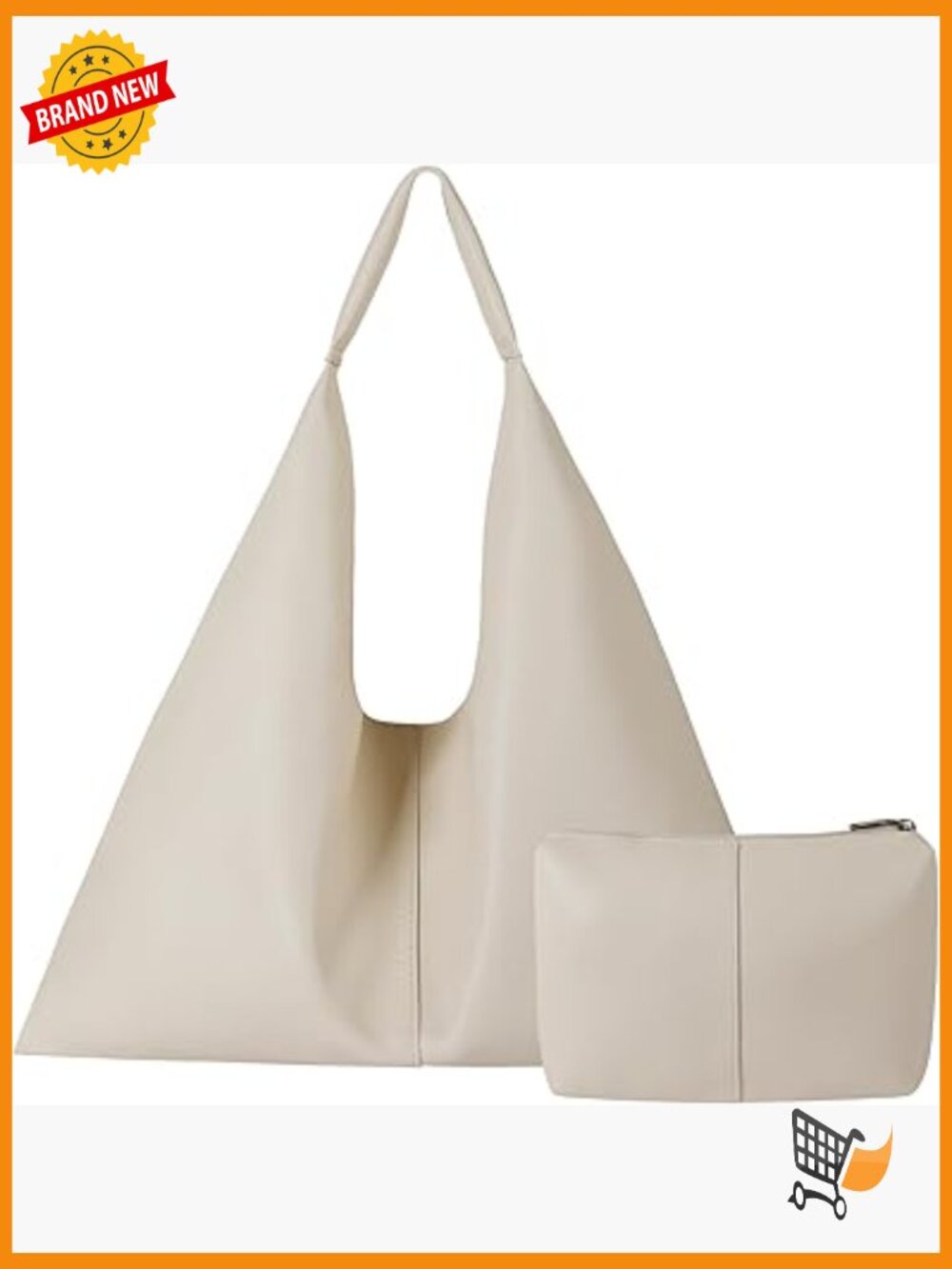 Oversized Vegan Leather Tote Hobo Bag, Large Work Travel Handbag
